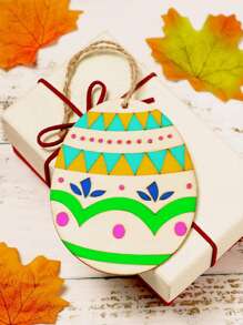 8pcs Easter DIY Hand Paint Wooden Board - Apricot - View 3