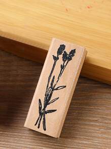 1 con dấu hoa văn bằng gỗ - màu nâu - Xem 1