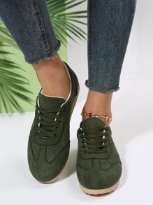 經典Agan風格女士平底休閒系帶鞋，四季皆宜