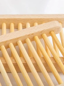 1 Đĩa đựng xà phòng bằng gỗ, Giá đựng xà phòng đơn giản cho phòng tắm - Màu be - Xem 4