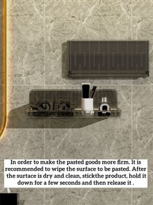 1PC PET Giá Để Đồ Phòng Tắm, Giá Treo Tường Bộ Lưu Trữ Cho Phòng Tắm - Xám - Xem 3