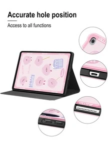 Funda de silicona con estampado de letra compatible con iPad - Multicolor - Ver 5