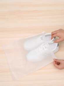 10入組/套白色鞋收納極簡無紡布織物抽繩旅行鞋包適用於旅行 - 白色 - 查看 6