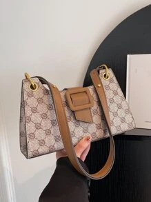 字母圖案流浪包搭扣裝飾辦公辦公室 - 彩色 - 查看 8