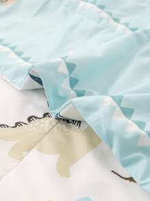 1pc Cartoon Dinosaur Pattern Quilt, Cute Fabric Quilt For Home - Multicolor - View 3