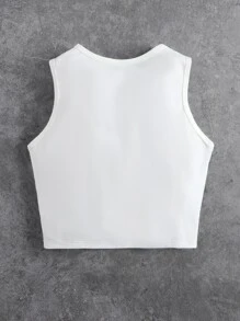 Girls Figure Graphic Tank Top - White - View 2