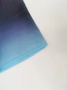 Manfinity LEGND Men Plus Ombre High Low Hem Tee - Multicolor - View 3