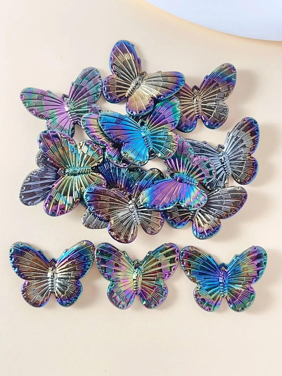 15pcs/set Butterfly DIY Pendant - Black - View 1