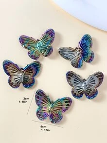 15pcs/set Butterfly DIY Pendant - Black - View 3