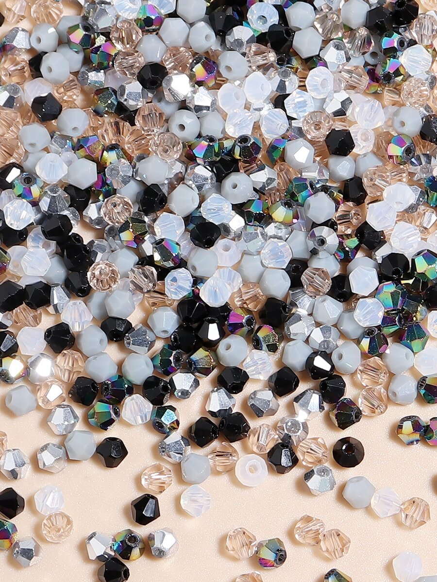 1入組隨機色玻璃釘珠適合女士DIY首飾製作