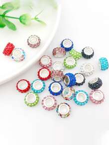 10 piezas/set con diseño de diamante de imitación cuenta - Verde - Ver 1