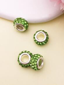 10 piezas/set con diseño de diamante de imitación cuenta - Verde - Ver 4