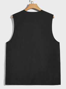 Manfinity EMRG Áo khoác vest nam nắp túi có khóa kéo - màu đen - Xem 2
