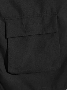 Manfinity EMRG Áo khoác vest nam nắp túi có khóa kéo - màu đen - Xem 3