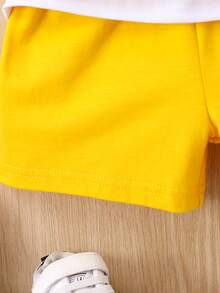 Baby Boy Cartoon Graphic Tee & Shorts - Multicolor - View 5