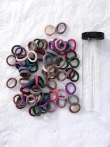 100 chiếc cà vạt buộc tóc đơn giản màu Morandi cho nữ - Nhiều màu - Xem 2