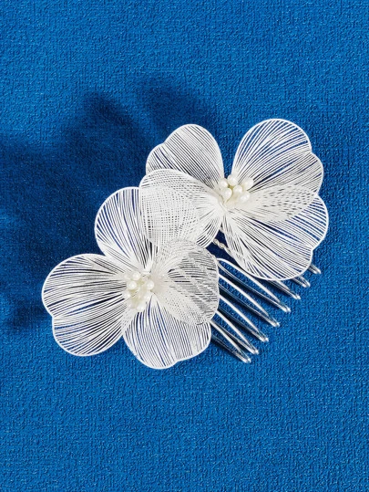 1 pieza Peineta elegante con decoración de flores para mujer, accesorios para boda, fiesta, Día de San Valentín y estilo bohemio