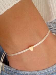 Vòng tay trang trí trái tim - Màu be - Xem 1