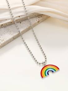 LGBT彩虹吊墜項鏈 - 彩色 - 查看 1