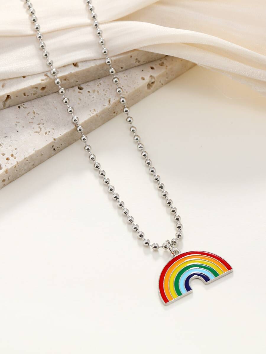 LGBT彩虹吊墜項鏈 - 彩色 - 查看 1