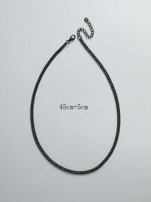 1pc Men's Simple Metal Chain Necklace Suitable For Daily Wear