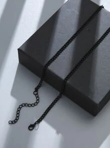 1pc Men's Simple Metal Chain Necklace Suitable For Daily Wear