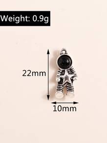 10 cái/bộ Mặt dây chuyền tự làm phi hành gia ngẫu nhiên - Bạc - Xem 3