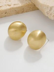 Minimalist Stud Earrings - Yellow Gold - View 3