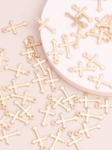 40pcs Cross DIY Pendant - Gold - View 1