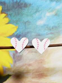 Pendientes de tachuela con diseño de corazón