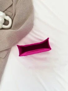 Felt Rhombus Mini Liner Bag - Hot Pink - View 7