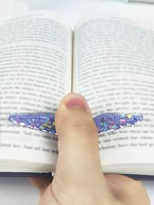 1pc Sequin Decor Book Page Holder - Purple - View 2