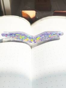 1pc Sequin Decor Book Page Holder - Purple - View 3