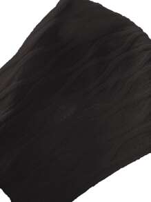 Breezaya Solid Notched Neck Puff Sleeve Blouse - Black - View 7