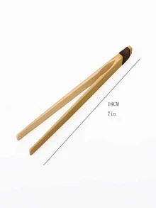 2pcs/set Bamboo Tea Tweezers, Modern Tweezers For Tea - Khaki - View 2