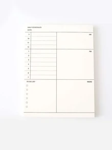 A To-Do List Planner Notebook With Memo Pad, Tear Off Pages, Monthly And Weekly Plans, Sticky Notes And Memo Sheet - Multicolor - View 1
