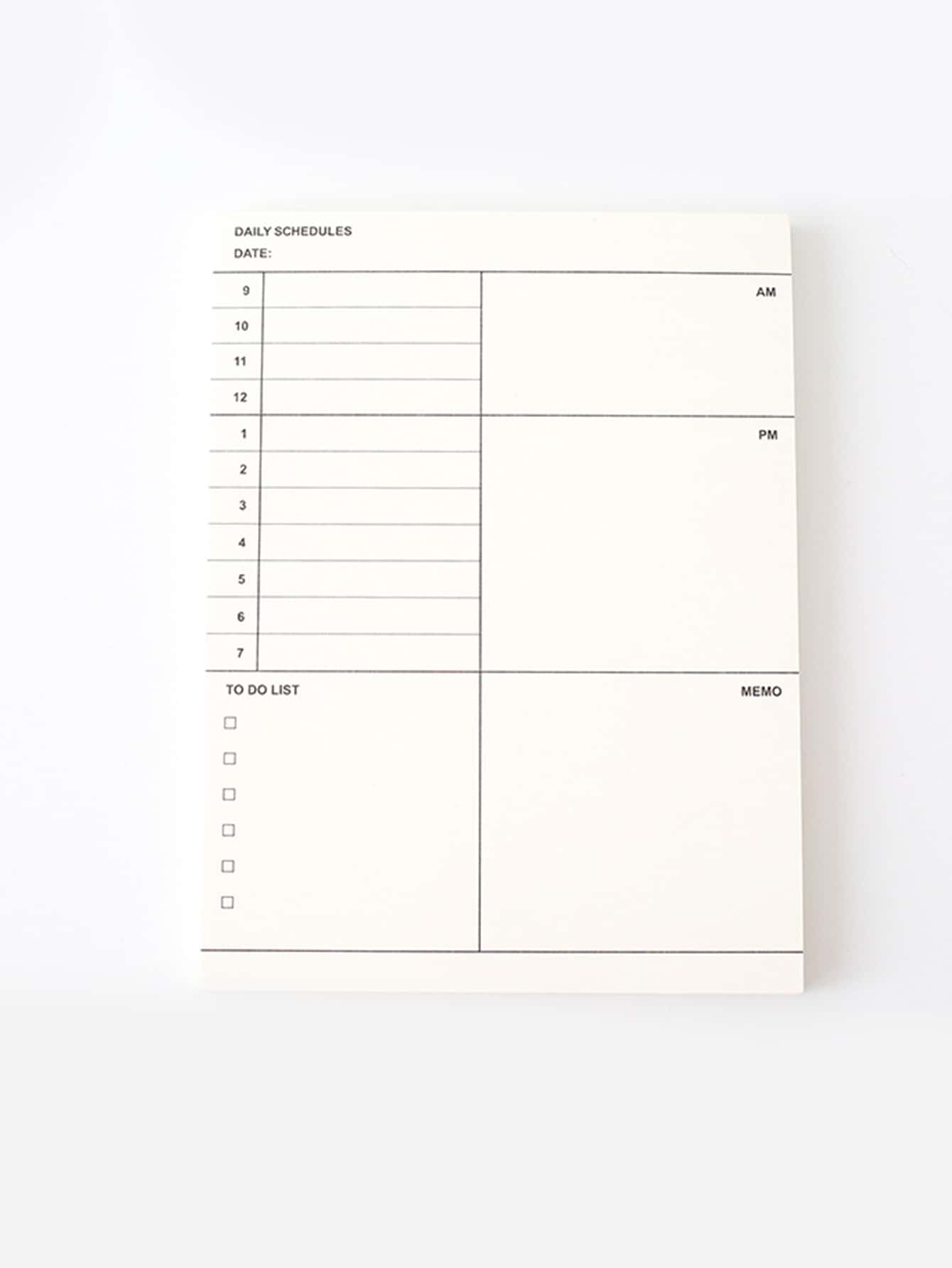 A To-Do List Planner Notebook With Memo Pad, Tear Off Pages, Monthly And Weekly Plans, Sticky Notes And Memo Sheet - Multicolor - View 1