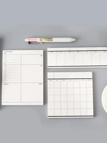 A To-Do List Planner Notebook With Memo Pad, Tear Off Pages, Monthly And Weekly Plans, Sticky Notes And Memo Sheet - Multicolor - View 2