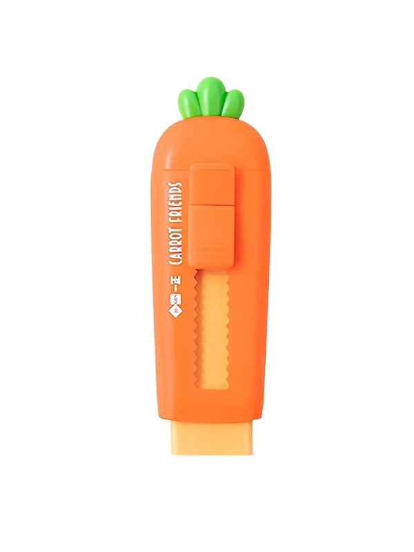 1pc Carrot Design Eraser Back To School