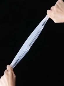 6件套可重複使用矽膠食品罩簡約透明圓形多功能食品罩適用於水果杯子碗 - 白色 - 查看 3