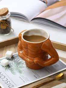 1 pieza Taza de café porcelana creativo cuerpo para oficina - Marrón - Ver 1