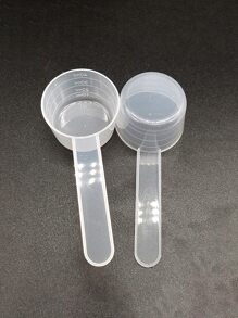 1入組塑料量勺廚房用極簡主義透明量勺 - 無色 - 查看 4