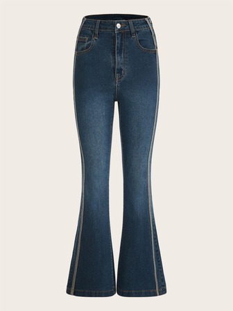 Fairycore Jeans a gamba svasata lavato