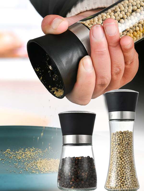 1pc Glass Pepper Grinder, Classic Peppercorn Grinder For Kitchen SHEIN USA