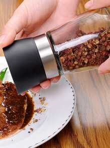 1入組玻璃胡椒研磨機廚房用經典胡椒研磨機 - 黑色 - 查看 5