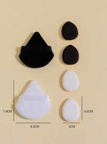 6pcs Makeup Puff,Dry & Wet Use for Powder Cream and Liquid,Cosmetic Foundation Blender Beauty Sponge,easy to use,for Women Girls - Multicolor - View 5