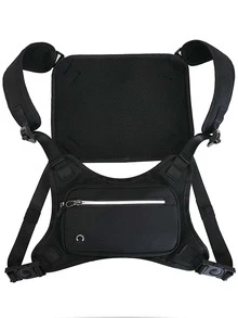 1pc Release Buckle Decor Running Bag - Black - View 5