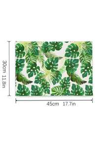 1入組熱帶圖案滌綸矩形桌墊 - 彩色 - 查看 2
