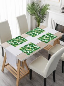 1入組熱帶圖案滌綸矩形桌墊 - 彩色 - 查看 3
