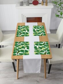 1入組熱帶圖案滌綸矩形桌墊 - 彩色 - 查看 4